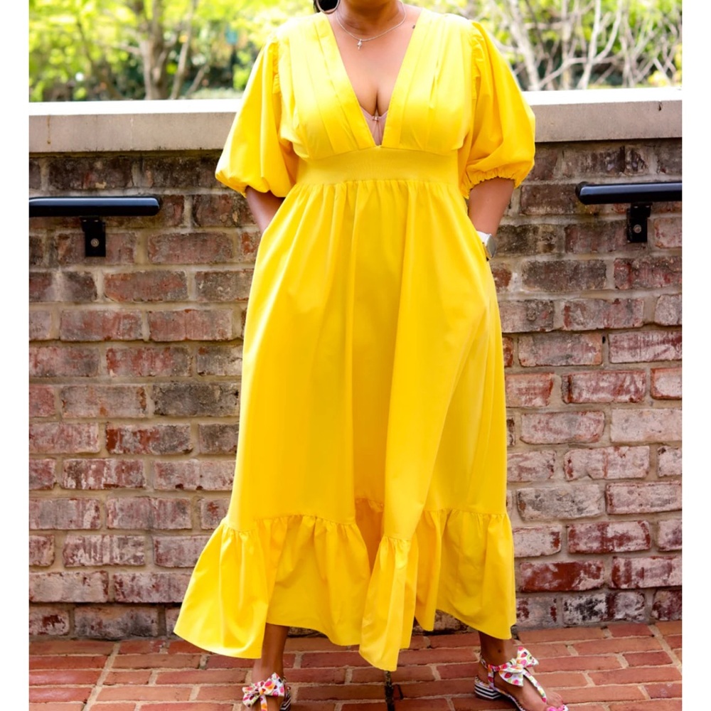 Beulah v-neck maxi dress one size